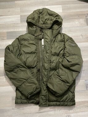 Vintage Abercrombie & Fitch Kempshall Down Puffer Jacket Olive Green Men’s L